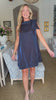 Touch of Glam Mini Dress-Navy