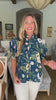 Vineyard Plans Floral Top-Teal