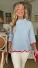 Go With the Flow Knit Top-Blue/Orange