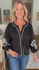 Bold Breeze Embroidered Top-Black