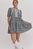 Ditsy Floral Dress- Denim